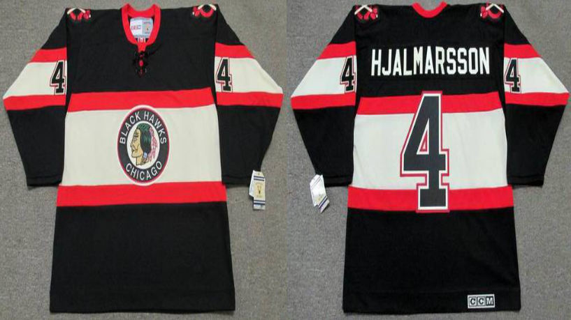 2019 Men Chicago Blackhawks #4 Hjalmarsson black CCM NHL jerseys->chicago blackhawks->NHL Jersey